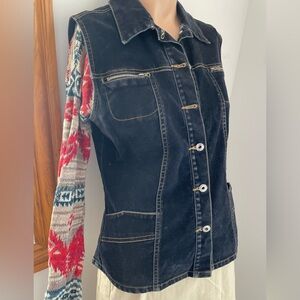 19-21” PTP Dark blue vintage velvet vest